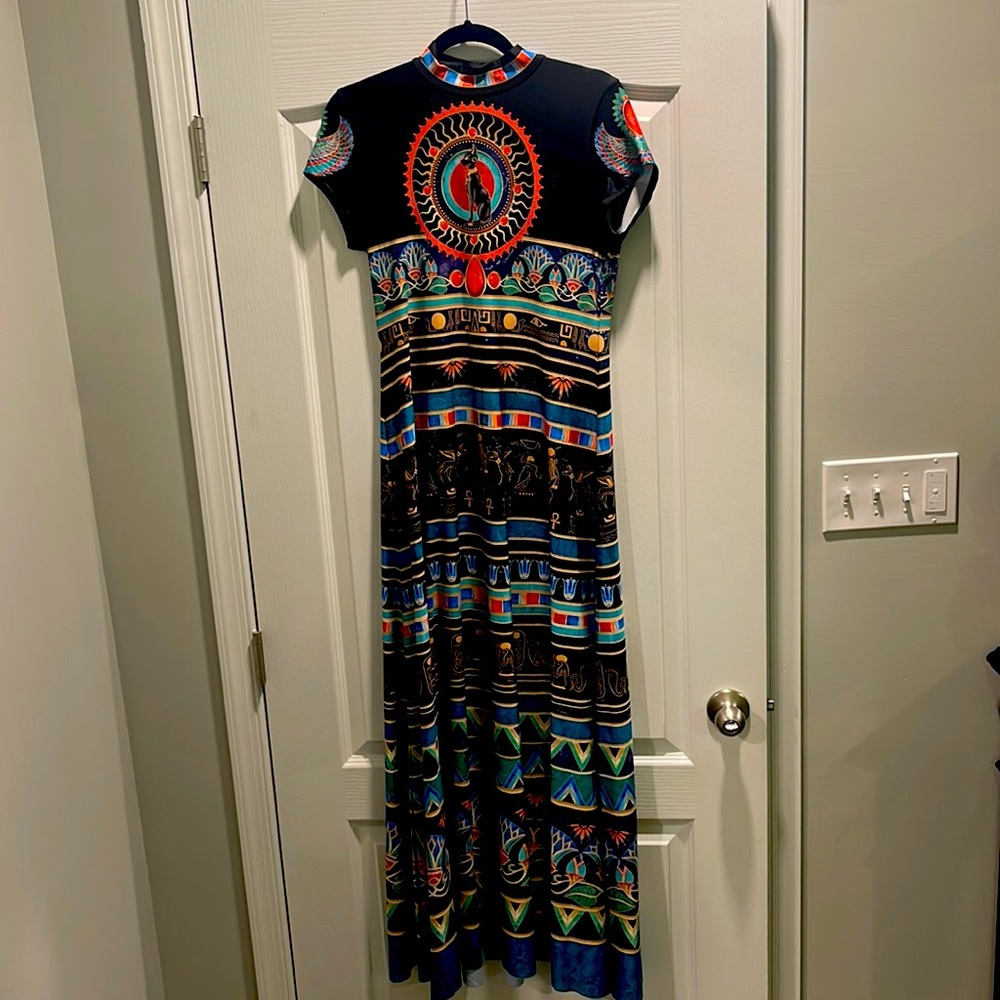 Blackmilk Egyptian high neck maxi dress